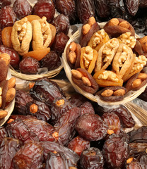 dry fruits stuffed with nuts for sale in the market