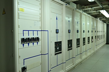 Data center with auxiliary communications and cooling system. A complex system of electric networks of communication.