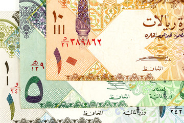 qatari riyal bank notes format-filling background
