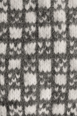 Gray mitten background, grey white textured vertical woolen mittens pattern