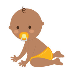 cute baby boy smiling icon over white background. colorful design. vector illustration
