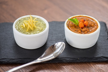 Refreshing lemon cranberry seabuckthorn sorbet