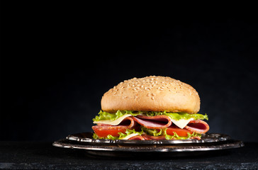 Sandwich Burger with ham