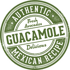 Authentic Guacamole Menu Design Element