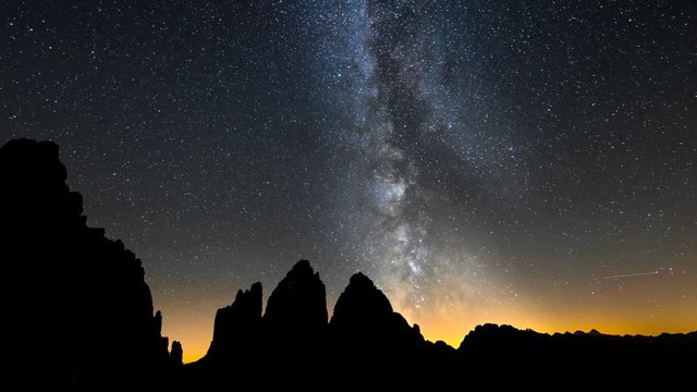 4k UHD tre cime de lavaredo milky way pan 11499
