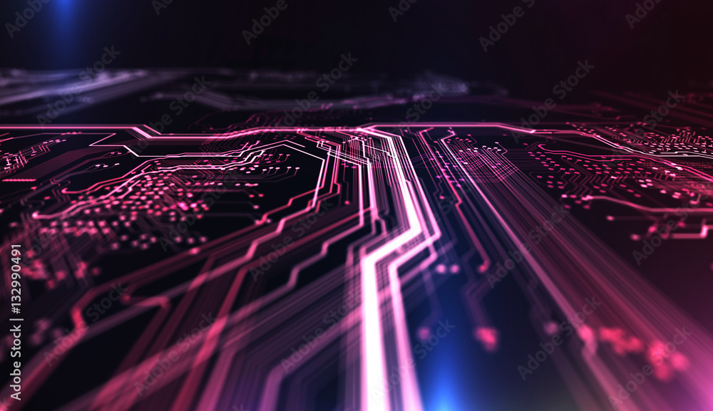 Poster Technology background/Technology background of the abstract computer motherboard, can be used in the description of technological processes, science. Can be used as digital dynamic wallpaper.