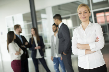 Businesswoman posing in the office