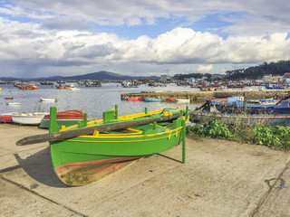 Boats on Arousa Island