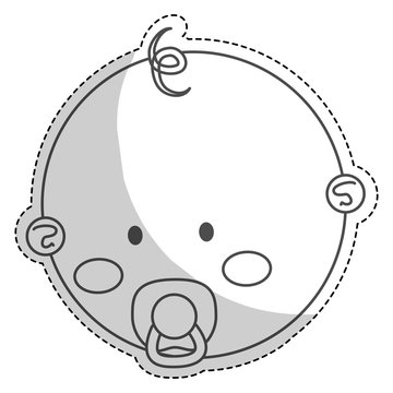 happy baby boy  with pacifier icon image vector illustration design 