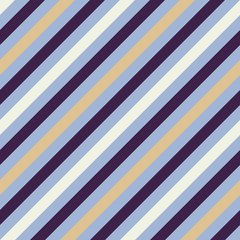 Seamless geometric pattern. Stripy texture for neck tie. Diagonal contrast strips on background. Gray, purple, cream colors. Vector