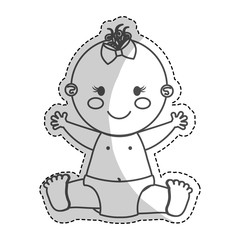 happy baby girl  icon image vector illustration design 