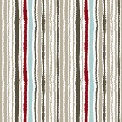 Seamless strip pattern. Vertical lines with torn paper effect. Shred edge texture. Gray, olive, vinous contrast colors on white background. Vector - 132991244