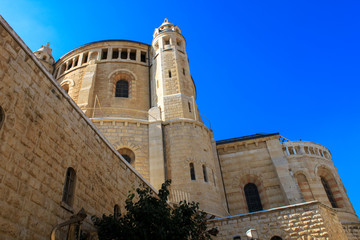 Fototapeta na wymiar Abbey of the Dormition, in Mt. Zion, Jerusalem, Israel.