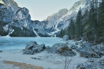 Obraz premium Lago di Braies
