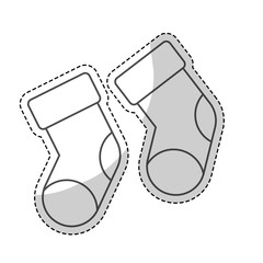socks baby shower related icon image vector illustration design 