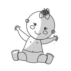 happy baby girl  icon image vector illustration design 