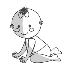 happy baby girl  icon image vector illustration design 