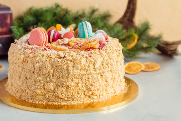 Winter napoleon cake