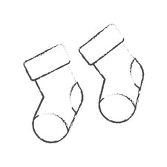 socks baby shower related icon image vector illustration design 