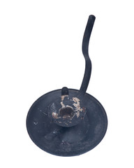 Black iron vintage candle holder isolated on white background