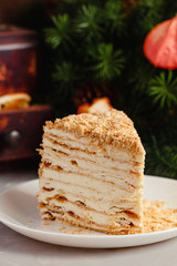 Winter napoleon cake
