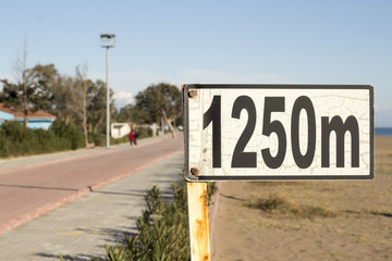 1250 metre işareti