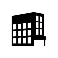 hotel building icon over white background. vector illustration