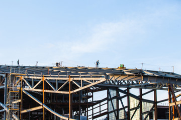 Fototapeta premium Building framework under construction
