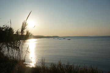 sunset on the sea