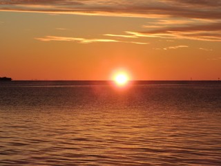 beautiful sun setting