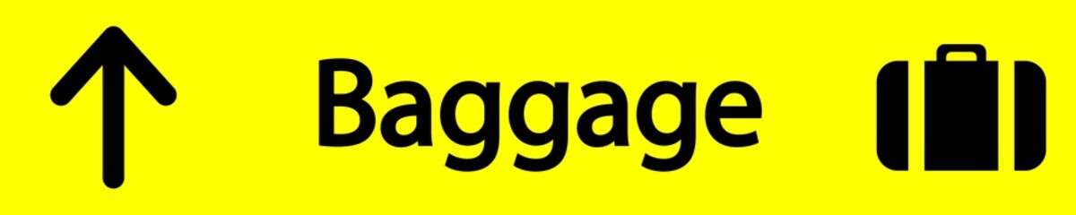 Baggage icon, airport sign, vector illustration