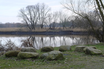 An der Lesum in Bremen-Lesum im Winter