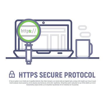 Https secure icon stock vector