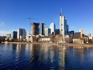 Fototapeta na wymiar Skyline in Frankfurt am Main (Hessen)