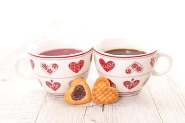 tea and coffe for valentine's day