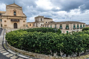 Obraz premium Church of Santissimo Salvatore in Noto city, Sicily in Italy