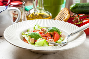 Fresh mediterranean salad.