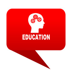education bubble red icon