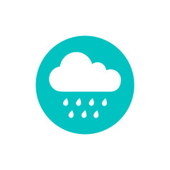 Cloud with rain icon.