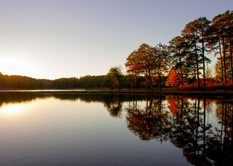 Fototapeta premium Lake at Sunset 2
