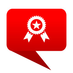 award bubble red icon