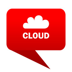 cloud bubble red icon