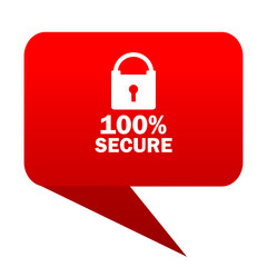 secure bubble red icon