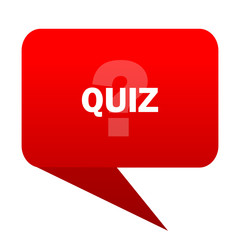 quiz bubble red icon