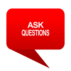 ask questions bubble red icon