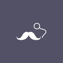 Retro mustache icon