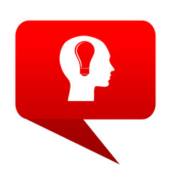 head bubble red icon