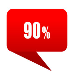 90 percent bubble red icon