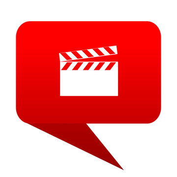 video bubble red icon