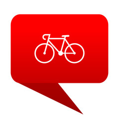 bicycle bubble red icon